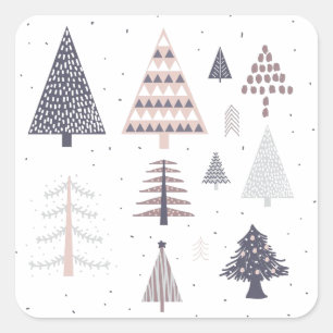 ENVELOPE SEAL STICKER : ARBRES DE NOËL