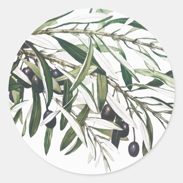 ENVELOPE SEAL STICKER : BRANCHE OLIVE (Devant)