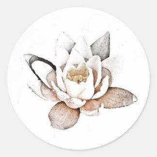 ENVELOPE SEAL STICKER : LOTUS BLANC