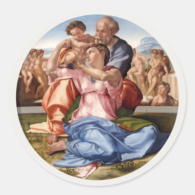ENVELOPE SEAL STICKER : MICHELANGELO : DONI TONDO (Devant)