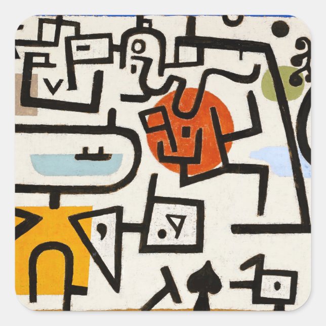 ENVELOPE SEAL STICKER : PAUL KLEE : RICH PORT (Devant)