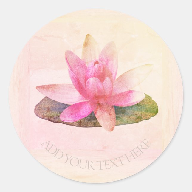 ENVELOPE SEAL STICKER : PINK LOTUS (Devant)