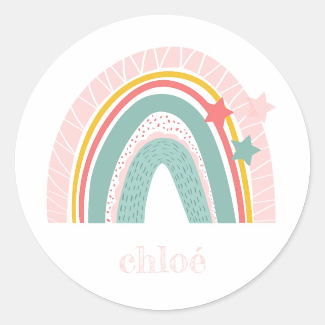 ENVELOPE SEAL STICKER : RAINBOW + STARS (Devant)