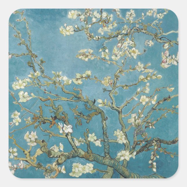 ENVELOPE SEAL STICKER : VAN GOGH : ALMOND BLOSSOM (Devant)