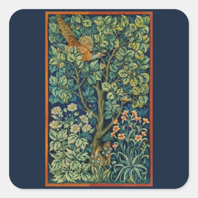 ENVELOPE SEAL STICKER WILLIAM MORRIS "PHÉASANT" (Devant)