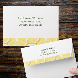 Envelopes de mariage Lemon Citrus | Minimaliste