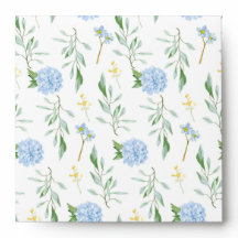 Enveloppe Bleue Collection Florale 5,25 x 5,25