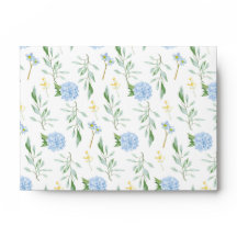 Enveloppe Blue Floral Collection 4 x 6