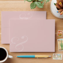 Enveloppe d'adresse de retour de mariage Blush Amp
