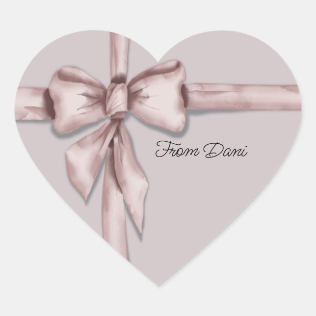 Enveloppé dans un autocollant étiquette arc rose (Devant)