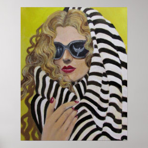 Enveloppé dans une serviette de plage / Poster