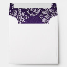 Enveloppe de Carré Mariage Damask Royal Purple