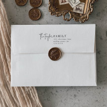 Enveloppe de la carte de Noël de famille moderne e