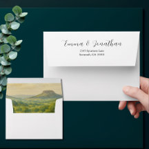 Enveloppe de mariage de la région collinaire