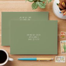 Enveloppe de messagerie Mariage écologique Sage