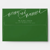 Enveloppe de Noël Joyeuse et mariée