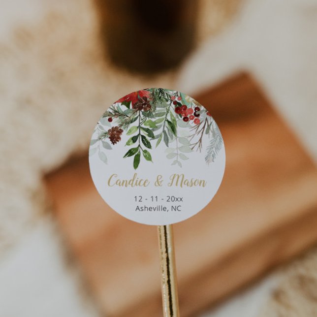 Enveloppe de verdure d'hiver Sceau Favour Sticker (Créateur téléchargé)