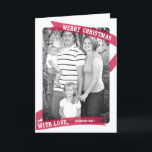 Enveloppé d'une carte photo de Noël d'amour<br><div class="desc">Célébrez la saison avec cette carte de vacances moderne et élégante de Berry Berry Sweet.</div>