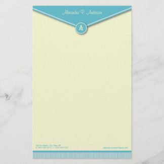 Enveloppe élégante (tiffany) Papeterie Monogramme