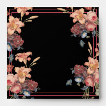 Enveloppe florale vintage