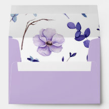 Enveloppe florale Violet Lavender