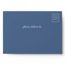 Enveloppe Mariage bleu Dusty