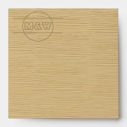 Enveloppe Monogramme de grains de bois chaud