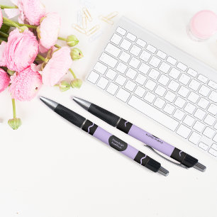 Enveloppe Monogramme Nom Crayon Violet