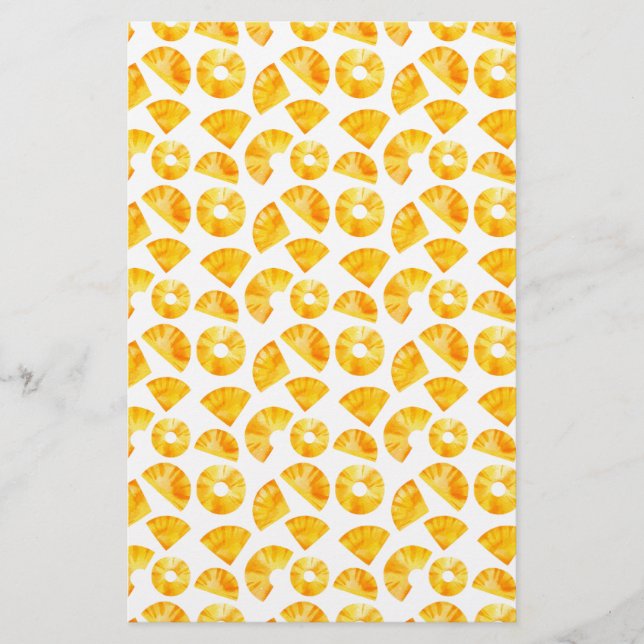 Enveloppe Motif à ananas/savon cadeau | Papier lin (Devant)