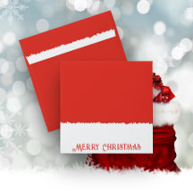 Enveloppe père Noël Red & White Carré