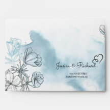 Enveloppe personnalisée Aquarelle