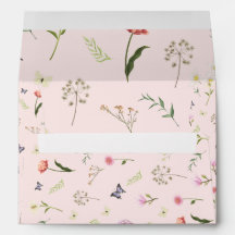Enveloppe pour Baby Shower Floral – Correspond à l
