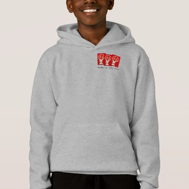 Enveloppe rouge chinoise Lucky Corgi Année du chie (Devant)