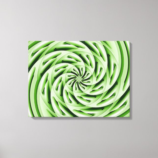 Enveloppement Abstrait en toile d'Oeufs verts (Recto)