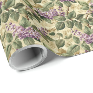 Enveloppement de papier cadeau de Lilac Floral vio