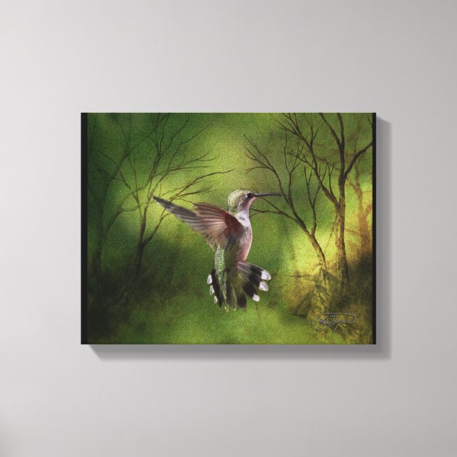 Envelopper en toile Colibri en vol (Recto)