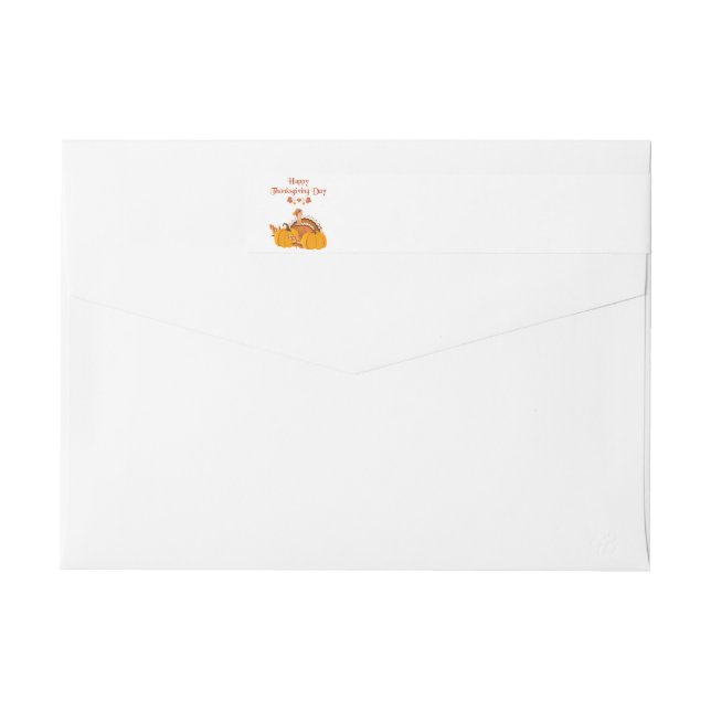 Envelopper Thanksgiving autour du Étiquette (Dos)