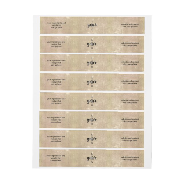 Envelopper vintage Plâtre autour du Étiquette Soap (Feuille)