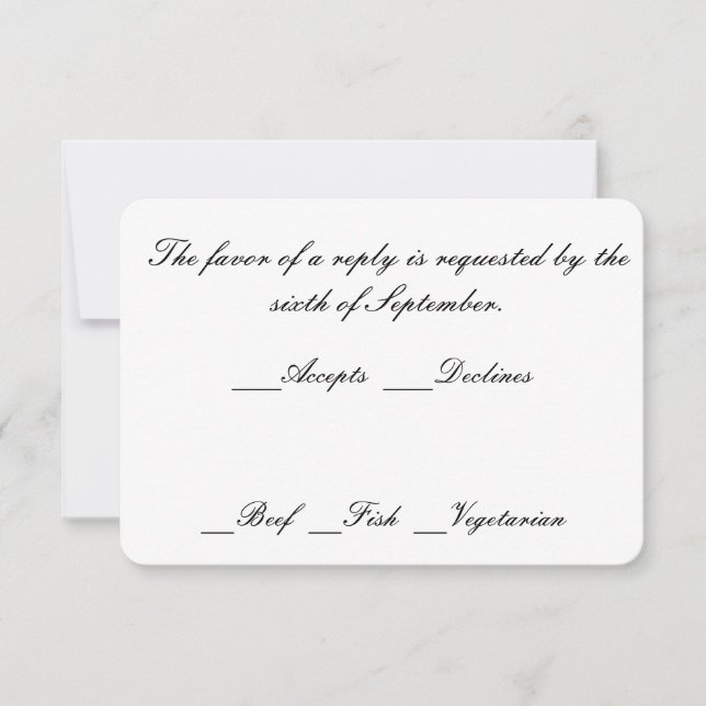 enveloppes de carte de réponse incluses (Devant)