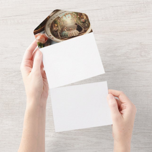 Enveloppes de mariage élégantes et modèles de cart (Déchirure)