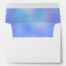 Enveloppes en feuille iridescente fausse à l'intér