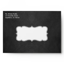 Enveloppes noires de mariage de pissenlit de