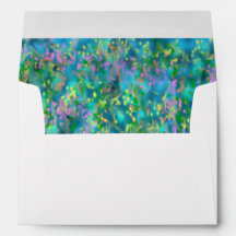 Enveloppes réglées de monogramme bleu de Masselle