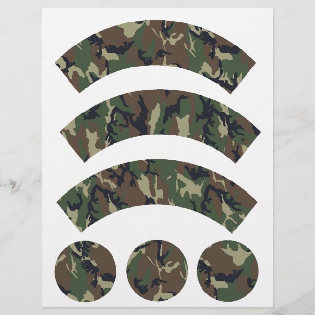 Enveloppeur de cupcake de la forêt militaire (Devant)