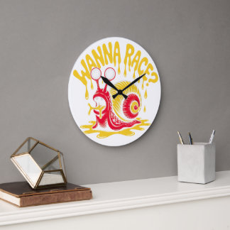 Envie de course ? Horloge murale drôle escargot fo