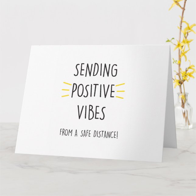 Envoi de vidéos positives - Carte de quarantaine (Fleur jaune)