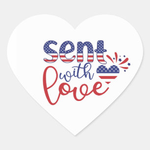 Envoyé Avec Amour Stickers Patriotique