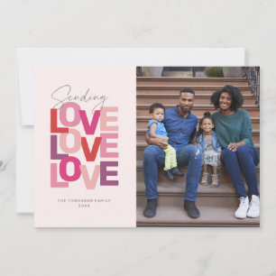 Envoyer l'amour rose rouge carte photo de Saint Va