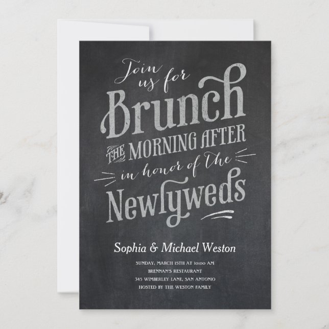 Envoyer les invitations de Brunch Mariage (Devant)