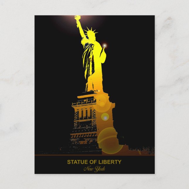 Envoyez la Liberté : Carte postale de la Statue de (Devant)